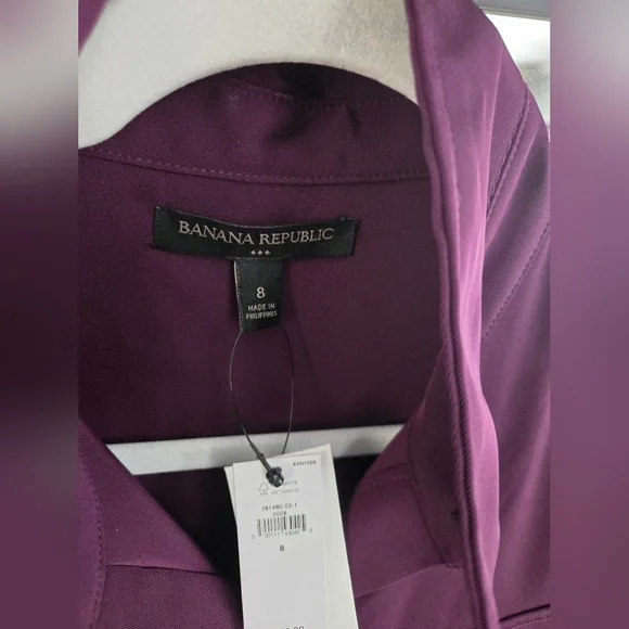 Banana Republic Plum colored wide legged pant jumpsuit. - Picture 2 of 4